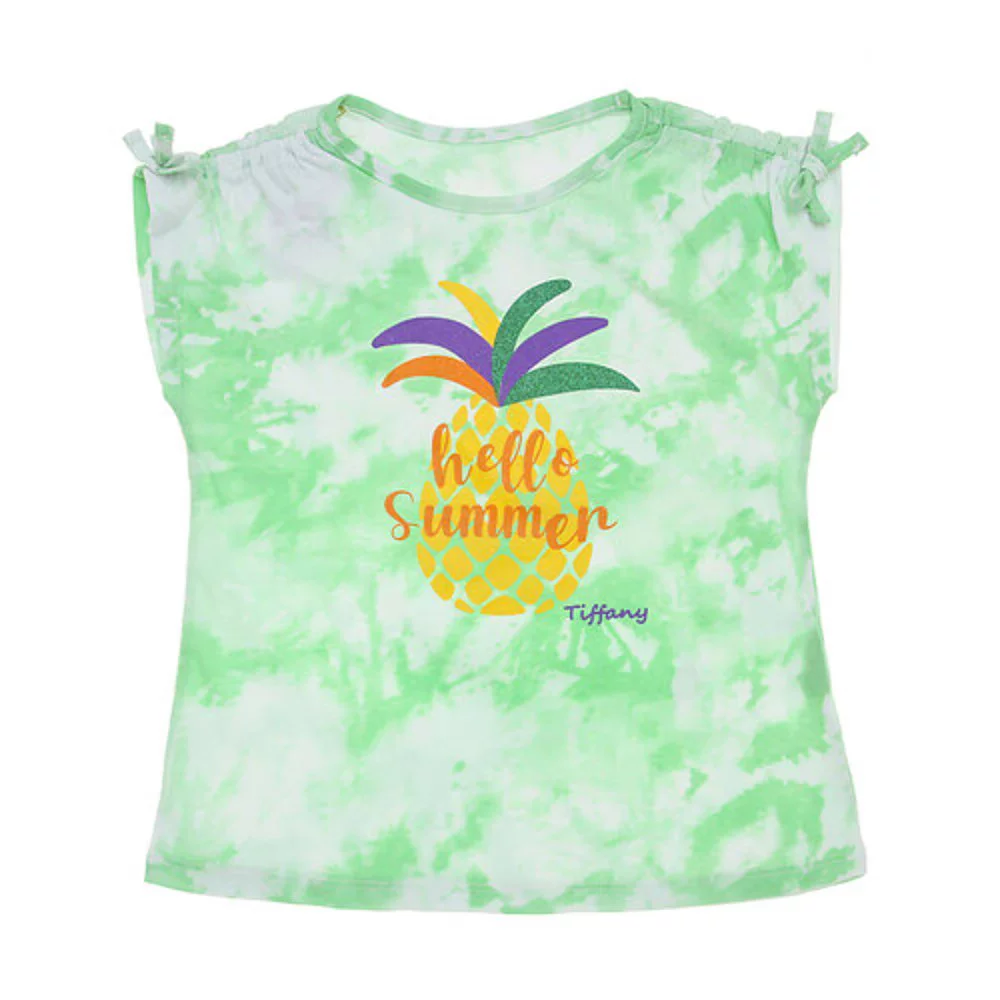 Корейская прямая почтовая отправка [Tiffany] Зеленая водяная отметка футболка T -shirt T23KCT080