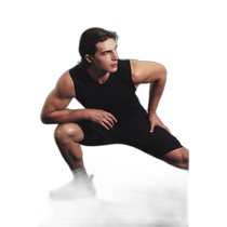 Korean direct mail HM DryMove 2-in-1 four-way stretch sports shorts black