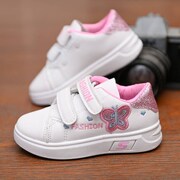 Trẻ em mùa xuân và mùa thu cô gái nhỏ màu trắng trăm giày ban sneaker giày ở trẻ em thấp giúp da giày thường sinh viên giày lớn duy nhất.