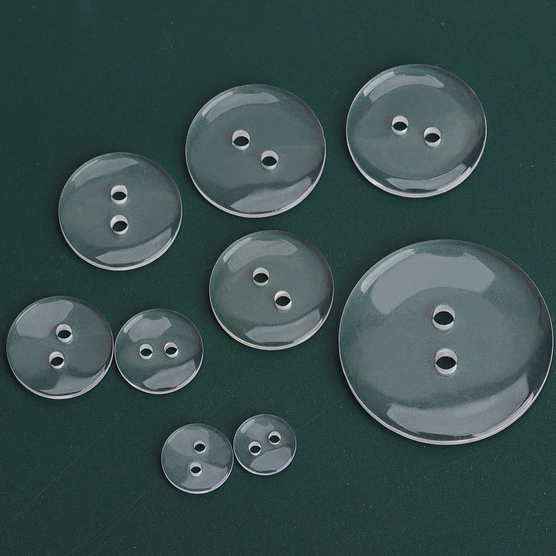 Transparent button Invisible button Coat coat Button shirt All-match small pad button Round two-eye bread small button