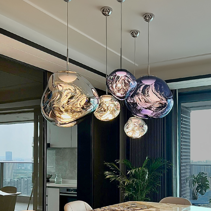 British Tom Dixon Villa Restaurant Lava Chandelier Designer Model for Large Open Living Room Duplex Staircase Lighting