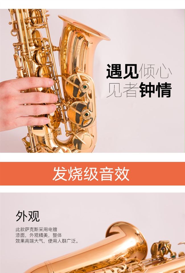 Saxophone Người mới bắt đầu Giới thiệu về Sal Man Saxophone Nhạc cụ Người mới bắt đầu Treble Tenor tầm trung - Nhạc cụ phương Tây đàn guitar cordoba