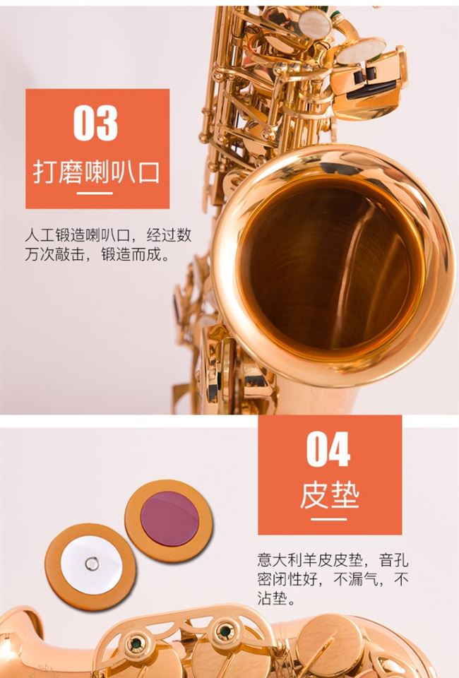 Saxophone Người mới bắt đầu Giới thiệu về Sal Man Saxophone Nhạc cụ Người mới bắt đầu Treble Tenor tầm trung - Nhạc cụ phương Tây