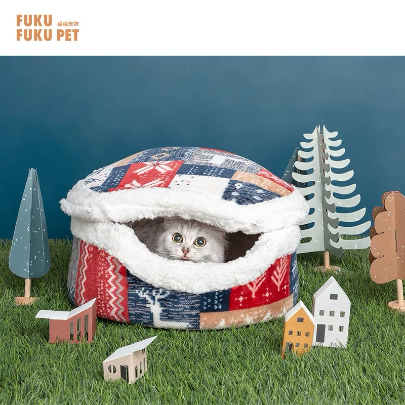 Nordic style cats cohorts closed as young cats and dogs Autumn Winter Warm Cotton Nests Sleeping House Son Creative Supplies