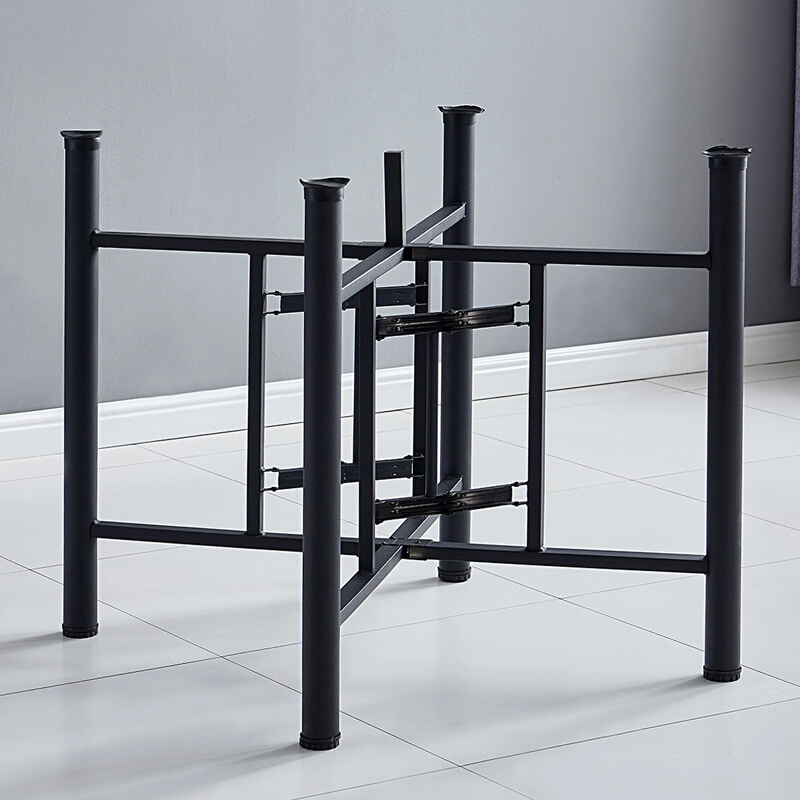 Folding shelf table leg bracket wrought iron simple thickening reinforcement hotel restaurant economy large round table portable