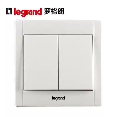 TCL Legrand 86 type two-open single-control double-open panel household dual-union light switch double-switch single-control 2-open two-position