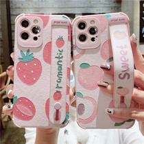 Honey peach strawberry applicable iphone12 apple 11 phone shell new x xsxr se full package anti-fall iphone13 soft silicone net red lady 13pro ma
