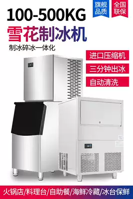 Snowflake ice maker Commercial 200 kg Ice shaver 300kg Hotel hot pot restaurant Seafood sashimi supermarket