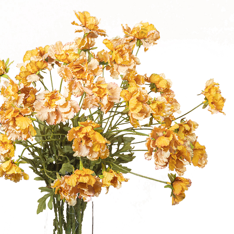 Emulated flower wheel Fengju Xiaochu daisy Chrysanthemum Wedding Celebration Valentine's Day Gift Retro Home Living Room Table Pendulum photography