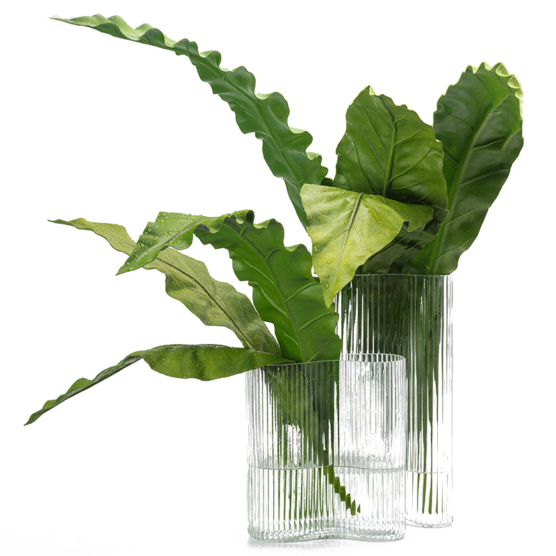 Spring Mountain Emulation Fern Leaf High-end Handle Realistic Bird Nest Leaf Flower Arrangement Accessories Grass Wedding Photography Props Home Decoration Products