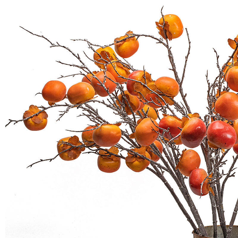 Spring Mountain simulation persimmon fruit autumn harvesting and decoration of household decoration living room dining room