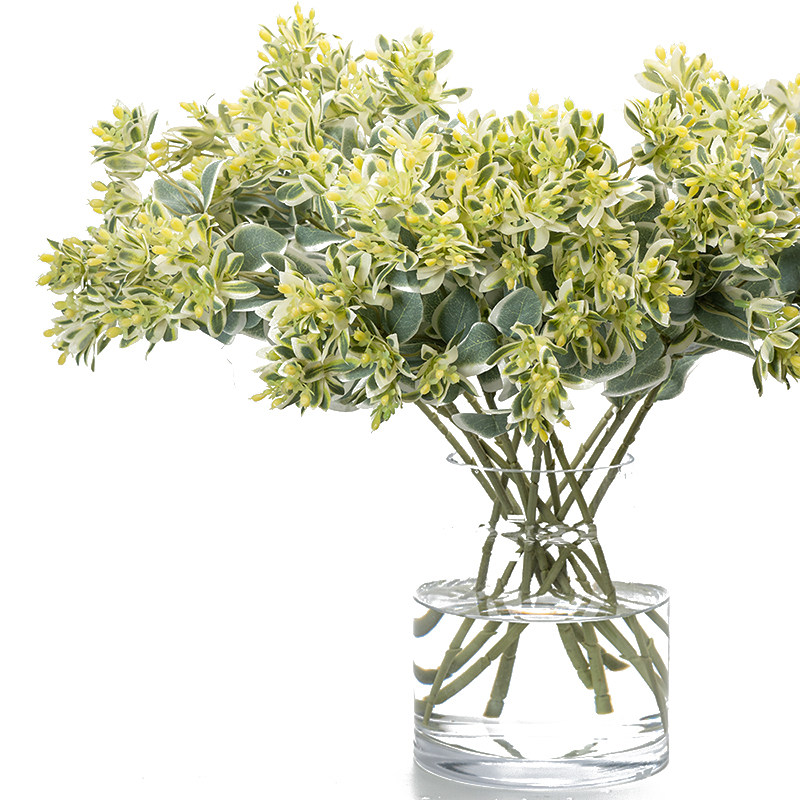 Simulated leaves Alpine Snow Fake with Flower Decoration Leaf White Silk Flower Nordic Dining Table Tea Decoration Flower