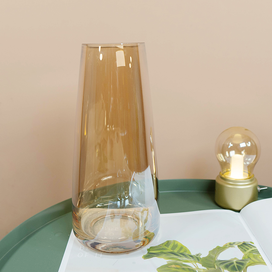 Vase Pendulum Pieces Living-room Flower Arrangement Flowers Transparent Lilies Rich And Expensive Bamboo Dry Flowers Small Glass Bottles Ins Nordic Wind Minimale Approb.