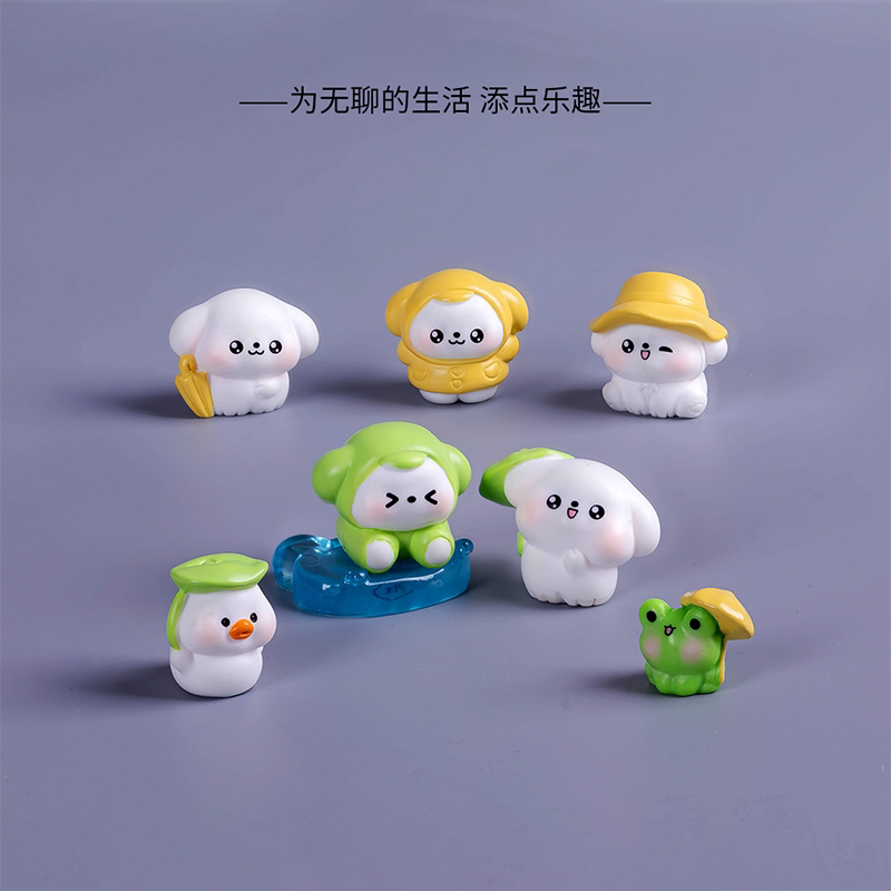线条小狗迷你小摆件桌面装饰品树脂工艺品创意礼物送朋友儿童