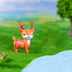 Creative Mini Cute Artificial Plum Blossom Deer Pair Office Workstation Computer Desktop DIY Decoration Ornaments