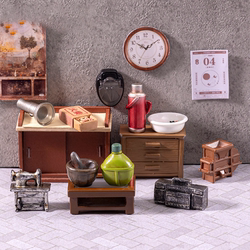 Nostalgic Retro Miniature Tv Sewing Machine Matchstick Abacus Home Appliances Dollhouse DIY Decoration Accessories Small Ornaments