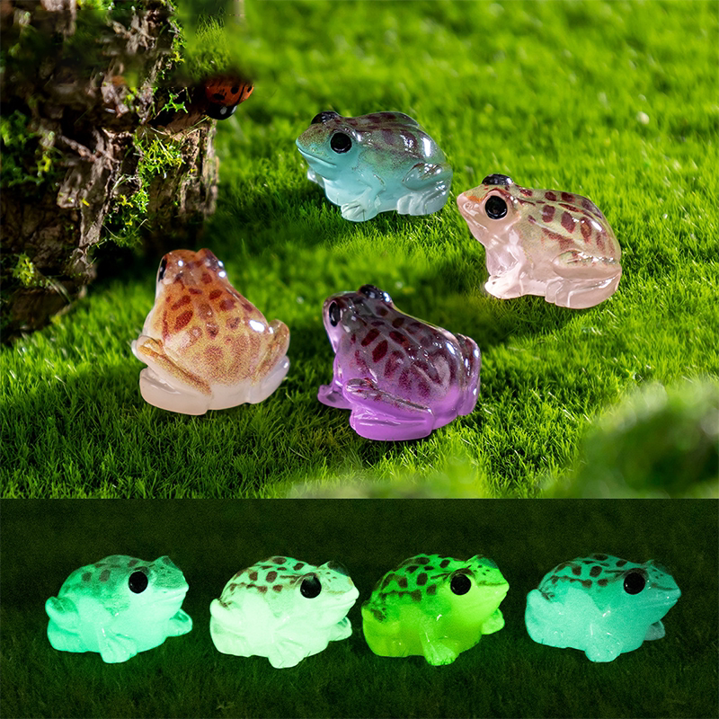 Micro-Landscape Creative Luminous Little Frog Toad Mini Ornament DIY Landscaping Fish Tank Decoration Accessories