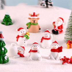 Christmas Small Gifts for Kids, Creative Snowman and Old Man Mini DIY Desktop Cake Atmosphere Decoration Desktop Ornaments