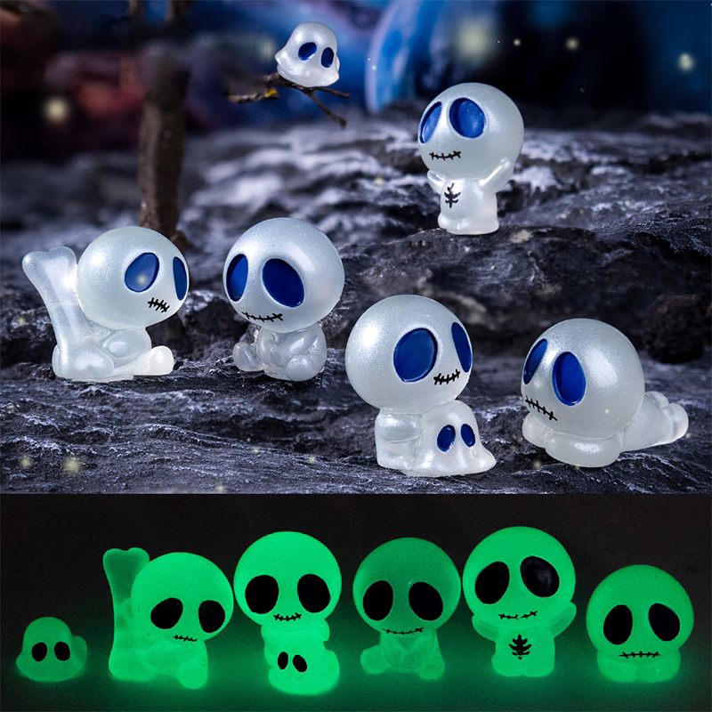 Glow-in-the-dark alien skeleton ghost Halloween Easter cute office desk decorations