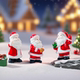 Miniature Santa Claus Ornament, Snow Scene DIY Decoration Accessories, Desktop Workstation Healing Small Items