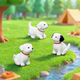 Cute Cartoon Pet Puppy Doll, Cute DIY Dollhouse Decoration Accessories, Desktop Car Resin Small Ornaments
