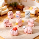 New Bob Cute Pink Girly Pig Doll, Children's Pretend Play Toy, Healing Desktop Ornament