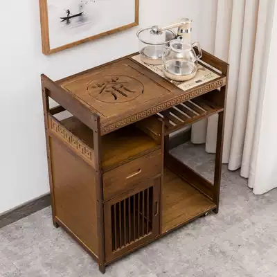Plus high-end household mobile tea table Small tea table side office tea cart tea tray tea set kettle all-in-one