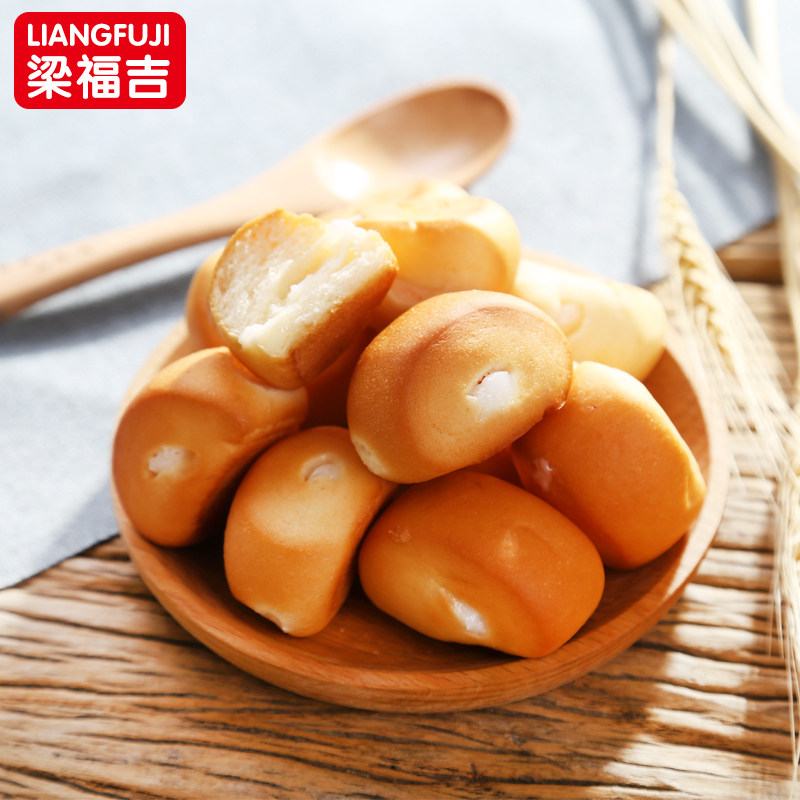 梁福吉奶香夹心口袋酸奶小面包营养早餐熟鲜休闲小零食品糕点点心