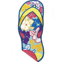 (Direct mail from Japan) Marushin beach towel beach slipper type colorful hibiscus 150x64cm