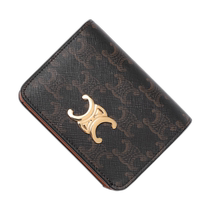 Japan direct mail CELINE bi-fold wallet with coin purse compact wallet brown women 10k62 2