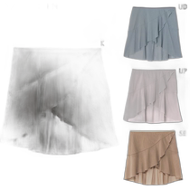 Japan Direct Mail DANSKIN Womens Stretch Tulle Wrap Skirt Costume Bottoms Ballet Sports Khaki D