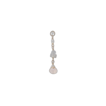 Japanese direct mail agete Akado K10 multi-stone earring pendant (for single ear) pearl
