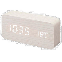 (Direct mail from Japan) Alice Oyama Electronic Alarm Clock LED Temperature Indicator Power Saving Wood Grain ICW-01W-