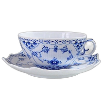 Japan Direct Mail (Japan Direct Mail) Royal Copenhagen Tang Grass Edge Tea Cup and Saucer 220ml 1017