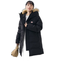 Japan Direct Mail Artificial Fur Hat Down Coat DANTON Down Jacket Cotton Jacket