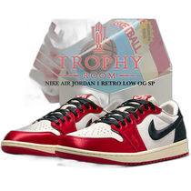 日本直邮NIKE AIR JORDAN 1 RETRO LOW OG SP TROPHY ROOM 帆 黑