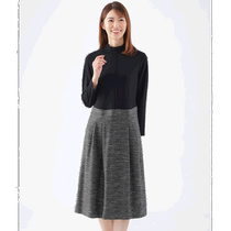 Japan Direct Mail TRANS WORK Ladies 80th Anniversary Elegant and Bright Spliced ​​Dress Comfortable
