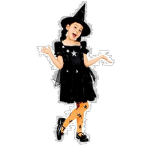 (Japan Direct Mail) Clear Stone Square City Cosplay Fairy Tale Witch Children Black4571142431