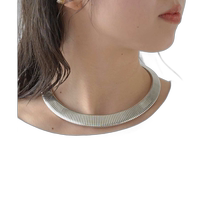 Japanese direct mail snake pattern wide necklace Omekashi ring