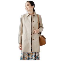 Japan Direct Mail NEWYORKER Womens Natural Bright Fabric Stand Collar Coat 24 51562120