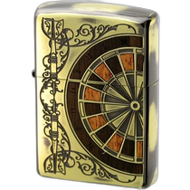 (Direct Mail from Japan) Zippo Lighter Antique Dart Board Engraved on Both Sides Gold 1201S41