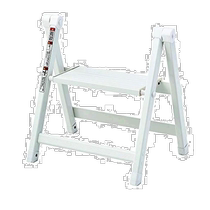 (Direct Mail from Japan) PEARL METAL Folding Step Stool Convenient Climbing Telescopic Household Small Ladder White