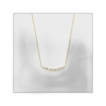 Japanese direct mail Japanese trend agete Akado K18 diamond necklace white one size fits all gradient design gift