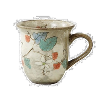 (Direct mail from Japan) Saikaitoki Western Sea Pottery Hasamiyaki Mini Mug Floral Red 6