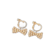 Japanese direct mail niko and womens metal bow earrings 139555