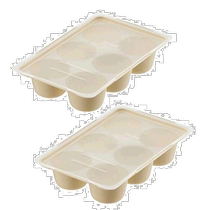 (Direct mail from Japan) Richell can be stored and frozen in 6 cups size 5 and size 6 containers white 2 sets