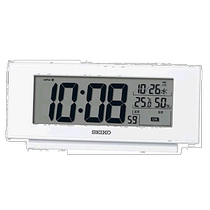 (日本直邮)Seiko Clock 精工时钟 闹钟 摆钟 数字 雷达 白珍珠