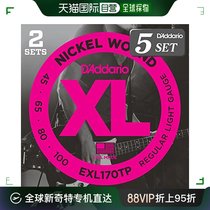 (Direct mail from Japan) DAddario Nickel Wound Series Electric Bass Strings Long 045-100 2 packs x 5 pieces