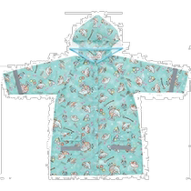 (Direct mail from Japan) Skater childrens raincoat big-eared dog Xina 110-125cm RACO1