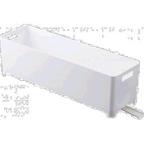 Yamazaki Industrial narrow and long water filter basket white about W55 5×D16 4×H16cm 4314